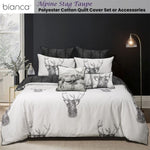 Bianca Alpine Stag Taupe Polyester Cotton Quilt Cover Set Super King V442-BCA-QUILTCS-ALPINESTAG-TAUPE-SK