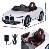 Kids Ride On Car BMW Licensed I4 Sports Remote Control Electric Toys 12V White RCAR-LS-BMW-I4-WH