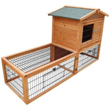 i.Pet Chicken Coop 155cm x 49cm x 90cm Rabbit Hutch Large Run Wooden Cage House Outdoor PET-GT-WOOD-R1420