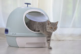 YES4PETS Hooded Cat Toilet Litter Box Tray House With Drawer & Scoop Blue V278-AT1002-3-WINDOWTRAY-BLUE