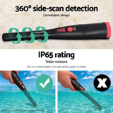 Metal Detector 40MM Sensitive Handheld Pinpointer Waterproof Automatic Hunter Black MDETECTOR-C-GC2007