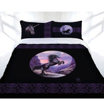 Anne Stokes Black Unicorn Quilt Cover Set Queen V442-LDE-QUILTCS-UNICORN-BLACK-QS