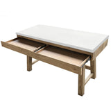 Stony 140cm Computer Writing Desk with Concrete Top - White V315-V-CHAR-034