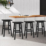 Artiss Bar Stools Kitchen Counter Stools Wooden Chairs Black x4 BA-G-7031-BKX4