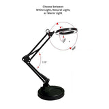 10X Magnifying Glass Desk Light Magnifier LED Lamp Reading Lamp With Base V63-840421