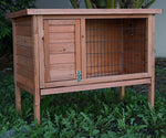 YES4PETS Single Wooden Pet Rabbit Hutch Guinea Pig Cage with Slide out Tray V278-RH040