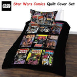 Star Wars Comics Quilt Cover Set Single V442-CAP-QUILTCS-STARWARSCOMICS-BLACK-SB