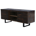 Rustica 160cm ETU Entertainment TV Unit Solid Pine Wood 2 Door Black V315-VHND-STRA-07