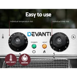 Devanti 20L Electric Commercial Deep Fryer Double Baskets 4400W CDF-D4C-DOUBLE