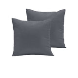 Pair of 280TC Polyester Cotton European Pillowcases Charcoal V442-ABR-PILLOWC-280TCPAIR-CHARCOAL-EU