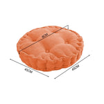 SOGA 2X Orange Round Cushion Soft Leaning Plush Backrest Throw Seat Pillow Home Office Decor ROUNDCU96X2