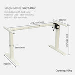 Standing Desk Height Adjustable Sit Stand Motorised Grey Dual Motors Frame 120cm Black Top V255-DMG120B