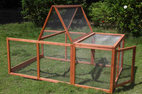 YES4PETS Large Chicken Coop Run Guinea Pig Cage Villa Extension Rabbit Hutch House Pen V278-CAGE32RUN