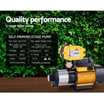 Giantz Garden Water Pump High Pressure 2000W Multi Stage Tank Rain Irrigation Yellow PUMP-ST5-SS-OG-YEL