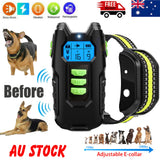 Electric Pet Dog Training Anti Bark Collar Sound Vibrate Auto Rechargeable V201-FDZ2001GR1AU