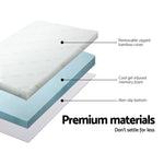 Giselle Bedding Memory Foam Mattress Topper Cool Gel 10cm Queen MATTRESS-TOP-C-GEL-10-Q