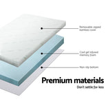 Giselle Bedding Memory Foam Mattress Topper Cool Gel 5cm Double MATTRESS-TOP-C-GEL-5-D