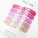 MANGO JELLY Everyday Snap Hair Clips - Just Pink - Six Pack V659-HC-5CM-10P-BASIC-PINK-6-P