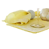 Set of 6 Damask Embossed Polyester Cotton Napkins Sunshine 40 x 40cm V442-GNA-MISC-DAMASKSETOF6NPKINS-SUNSHINE-SQ