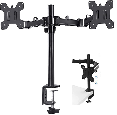 360 Degree Rotation Dual LCD LED Monitor Desk Mount Stand Fits 2 Screens Up to 27" V178-34133
