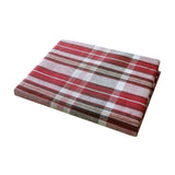 Cotton Plaid Checks Round Table Cloth 180cm Diameter Red V442-BZO-TABLEC-PLAIDCHECKS180-RED-RD