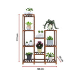 Indoor Outdoor Garden Plant Stand Planter Flower Pot Shelf Wooden Shelving - 9 Shelves V63-836001