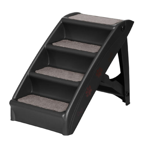 i.Pet Dog Ramp Steps For Bed Sofa Car Pet Stairs Ladder Portable Foldable Black FDR-D-433-BK