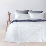 Bambury Botanica Embossed White Coverlet Set Queen/King V442-BBY-COVERLET-BOTANICA-WHITE-QS
