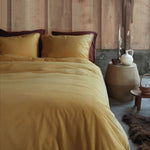 VTWonen Natural Stone Fraying Yellow Quilt Cover Set Queen V442-HIN-QUILTCS-NATURALSTONE-YELLOW-QS