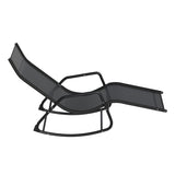 Gardeon Sun Lounge Rocking Chair Outdoor Lounger Patio Furniture Pool Garden ODF-LOUNGE-ROCK-BK