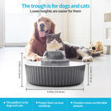 YES4PETS Grey Ceramic Electric Pet Water Fountain Dog Cat Water Feeder Bowl Dispenser V278-PWC-101-GREY