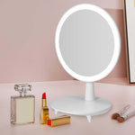 SOGA 2X Round White Rechargeable LED Light Makeup Mirror Tabletop Vanity Home Decor BATHG535X2