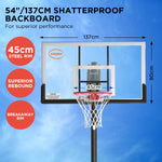 Kahuna Portable Basketball Hoop System 2.3 to 3.05m for Kids & Adults BBS-ZY-029-54