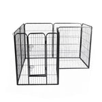 PaWz 8 Panel Pet Dog Playpen Puppy Exercise Black 2.5kg Venison DO1005-40-BK