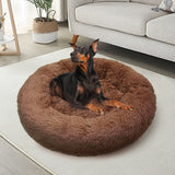 Pawfriends Pet Dog Bed Bedding Warm Plush Round Soft Dog Nest Light Coffee XXL 120cm V360-PTDB0000-LC-XXL