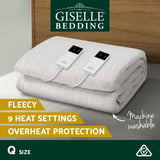 Giselle Bedding Queen Size Electric Blanket Fleece EB-FL-LCD-Q