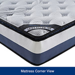 Double Mattress Latex Pillow Top Pocket Spring Foam Medium Firm Bed V43-MAT-LPTN-D