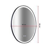 Oval Mirror LED Anti-Fog Illuminated Bathroom Living Room V63-840651