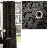 One Piece of Options Flocking Unlined Curtain 110 x 213 cm Charcoal V442-CAP-CURTAIN-OPTIONSFLOCKING-CHARCOAL-RE