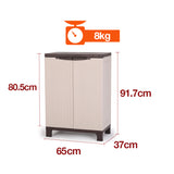 PlantCraft Outdoor Storage Cabinet Waterproof Cupboard Garage Backyard Tool Shed V219-STRCBNBMRA09R