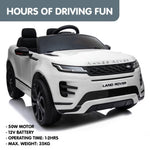 Land Rover Licensed Kids Electric Ride On Car Remote Control - White CAR-LRV-WH