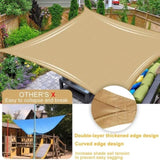 Waterproof Shade Sail Awning Cloth Rectangle Triangle Square Sand Sun Canopy AU V201-SSS0303YL8AU