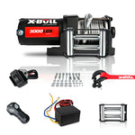 X-BULL Electric Winch 3000lbs/1360kg Wireless 12V Steel Cable ATV 4WD BOAT 4X4 V211-AUEB-AXEW001