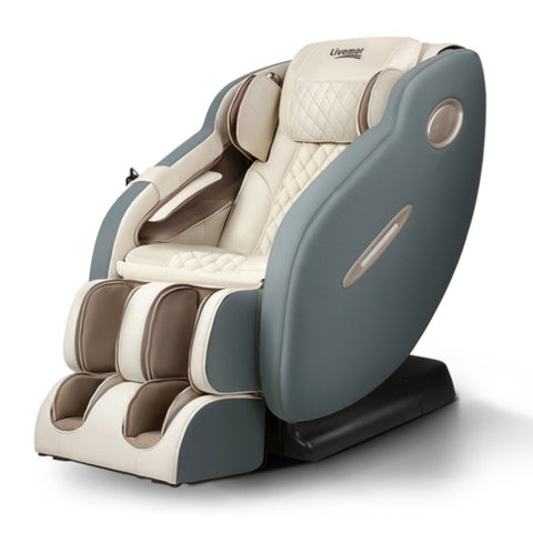 Livemor Massage Chair Electric Recliner Massager Grey Ozeni MASCHR-SMT-O-NVCR