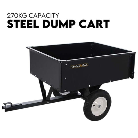 Steel Dump Cart Garden Tipping Trailer V379-DUMPCRTBLCK002