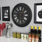 Newgate Chocolate Shop Wall Clock Silicone Cave Black V398-NGCHOC435CK