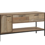 TV Cabinet with 2 Storage Drawers Cabinet Natural Wood Like Particle board Entertainment Unit in Oak V43-TVC-MAS-OK