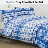 Belmondo Aruba Dutch Caribbean Paradise Easy Care Quilt Cover Set Queen V442-CAP-QUILTCS-ARUBA-BLUE-QS