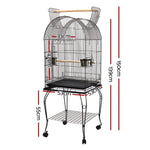 i.Pet Bird Cage 150cm Large Aviary PET-BIRDCAGE-A100-BK