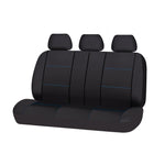 Universal Lavish Rear Seat Cover Size 06/08S | Black/Blue Stitching V121-LAV0608S03